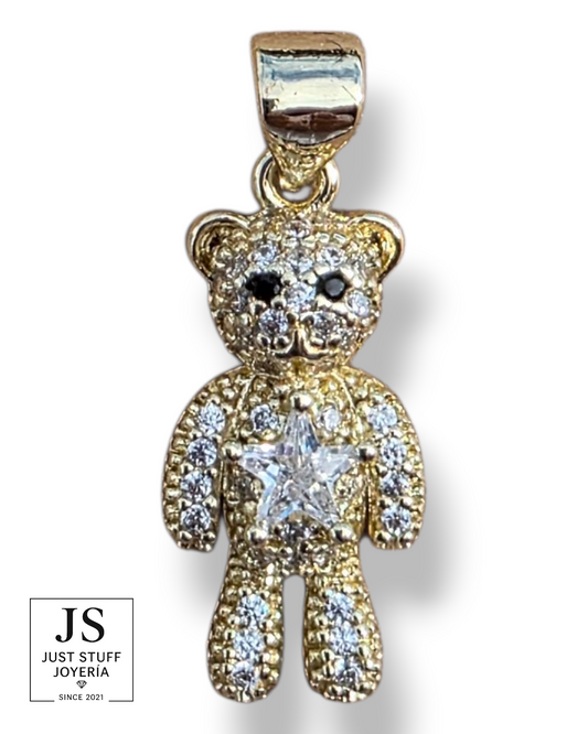 🧸 10. Dije Osito con Circonias – Oro Laminado 14K