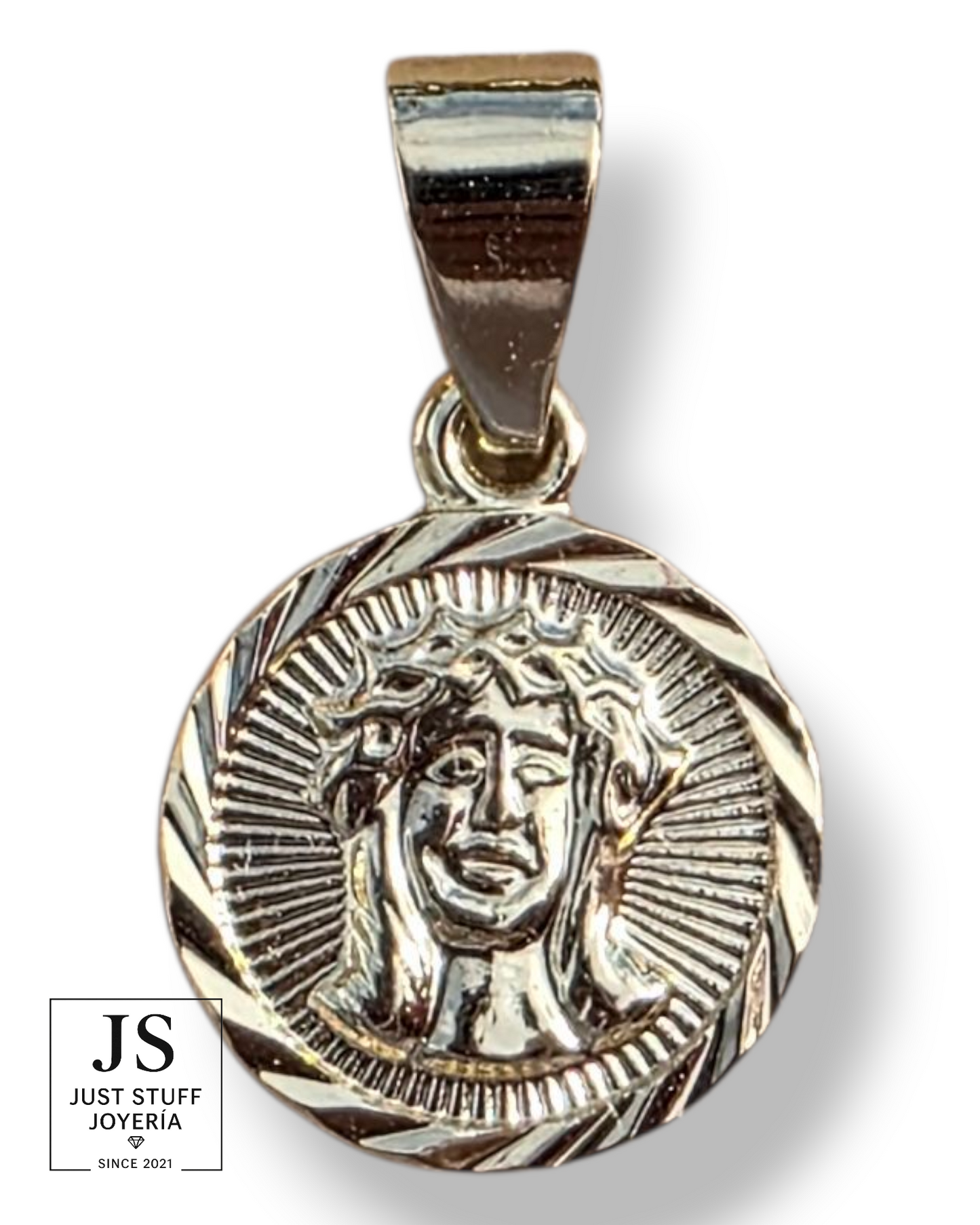 Dije medalla cristo oro laminado 14K
